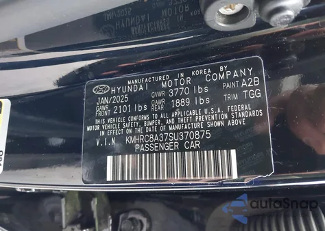 2025 Hyundai Venue Sel из США, поврежденный, VIN KMHRC8A37SU370875